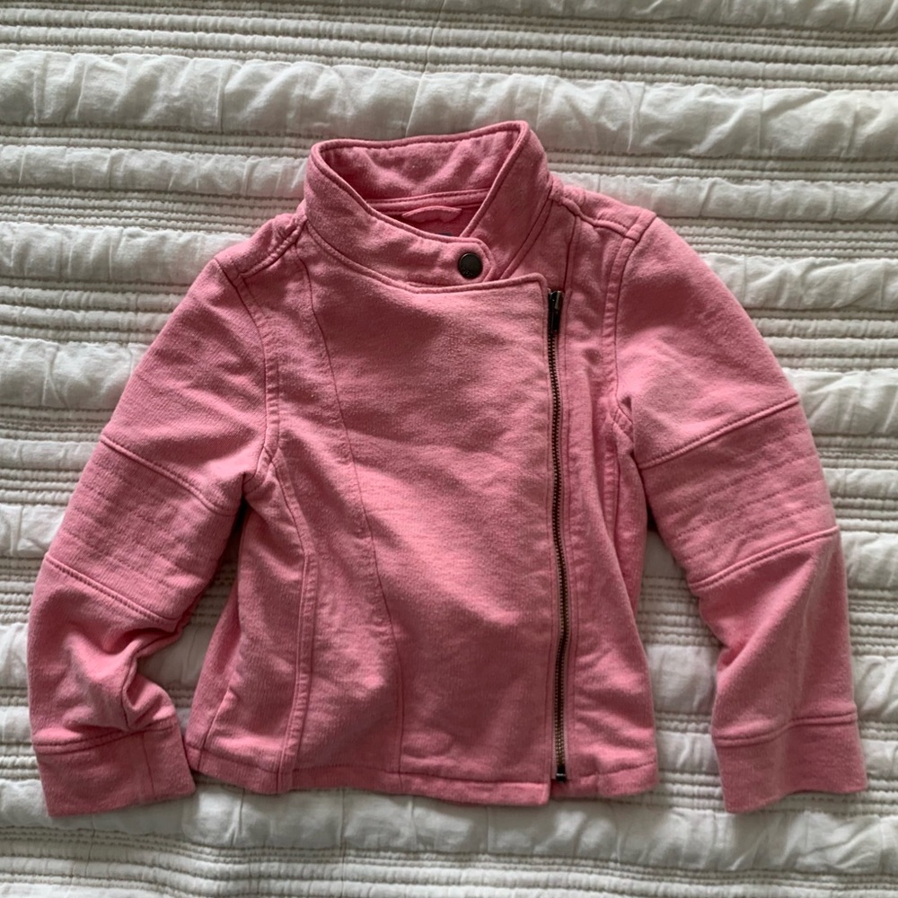 Baby Gap size 2T pink side zipper sweater